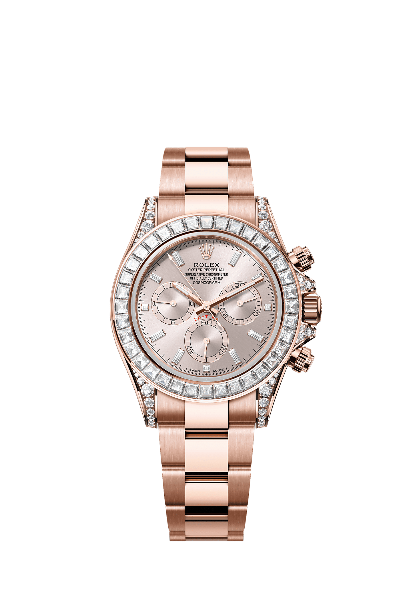 Cosmograph Daytona Oyster Chronograph Watch 40mm 18ct Everose Gold Sundust Diamond Dial