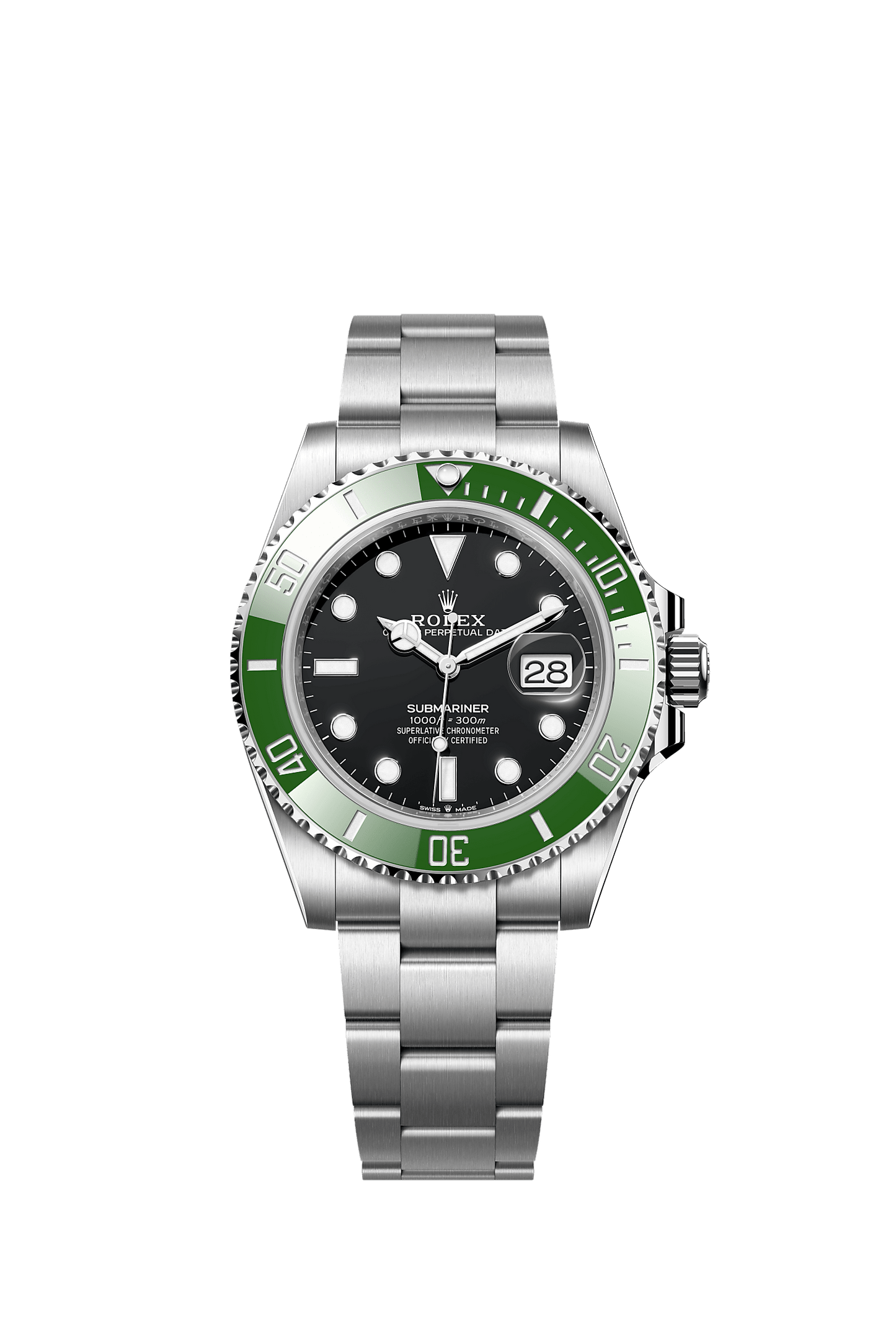 Submariner Date 41mm Oystersteel Black Dial Green Cerachrom Bezel Oyster Bracelet Self-Winding Watch
