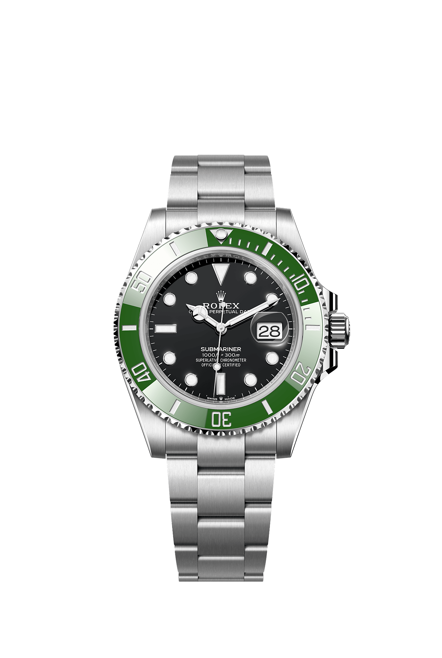 Submariner Date 41mm Oystersteel Black Dial Green Cerachrom Bezel Oyster Bracelet Self-Winding Watch