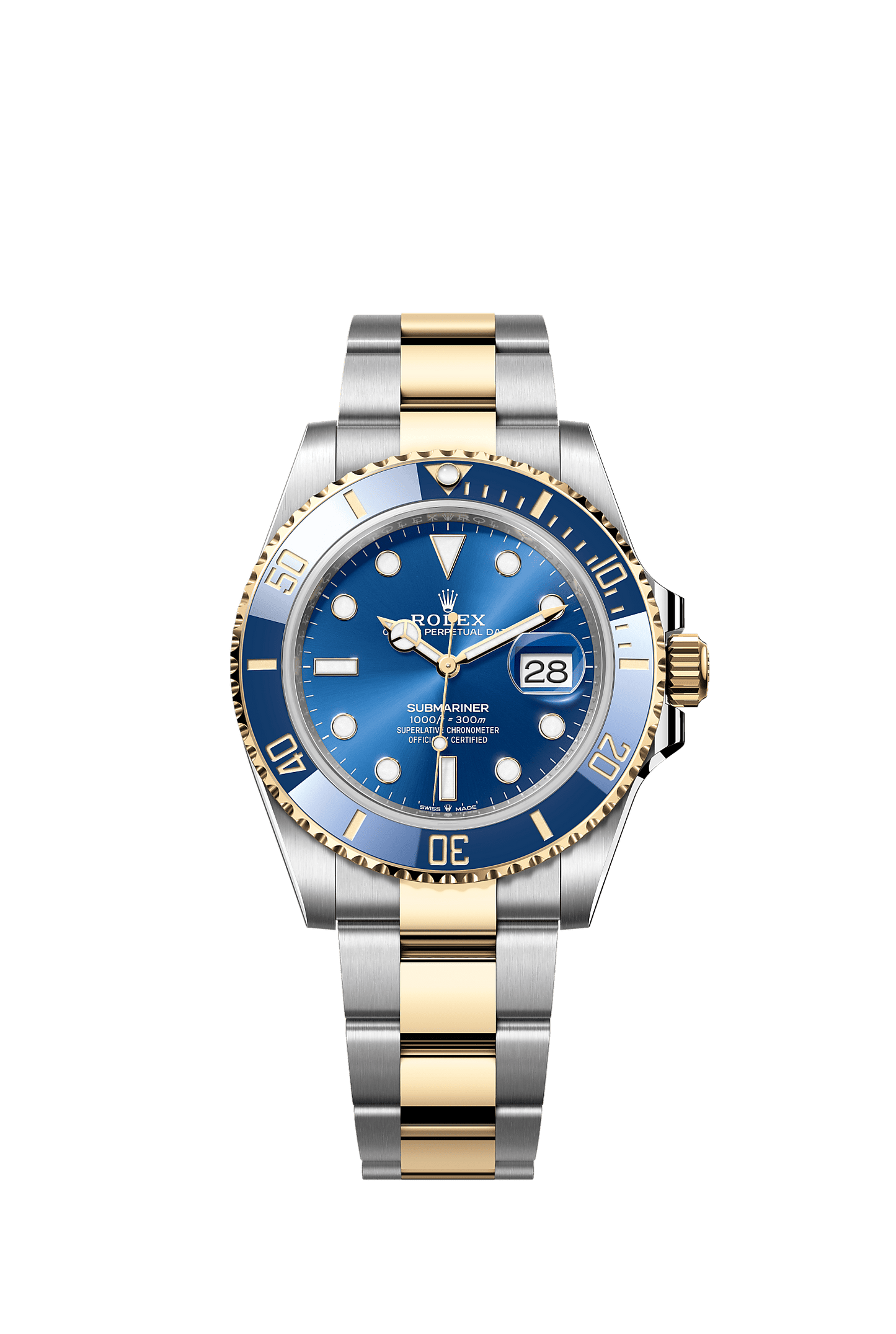 Submariner Date 41mm Oystersteel Yellow Gold Royal Blue Dial Blue Ceramic Bezel Oyster Bracelet Self-Winding Watch