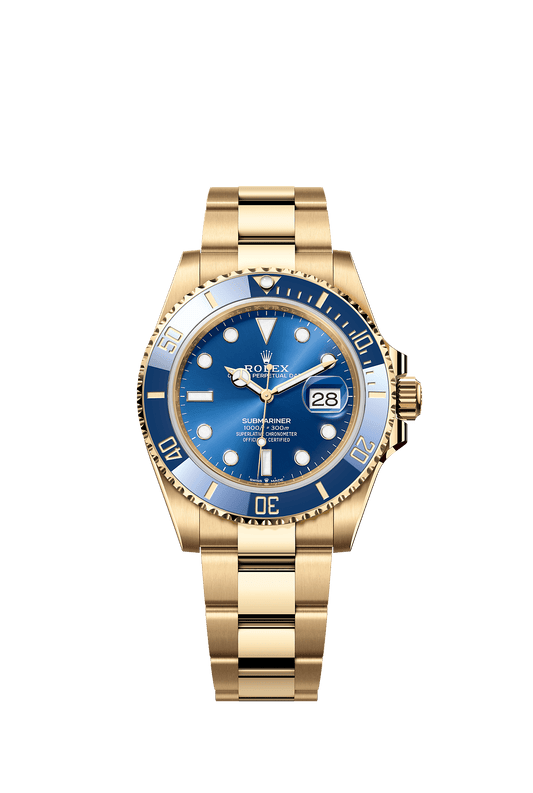 Submariner Date Oyster Chronometer Watch 41mm 18ct Yellow Gold Blue Dial Oyster Bracelet