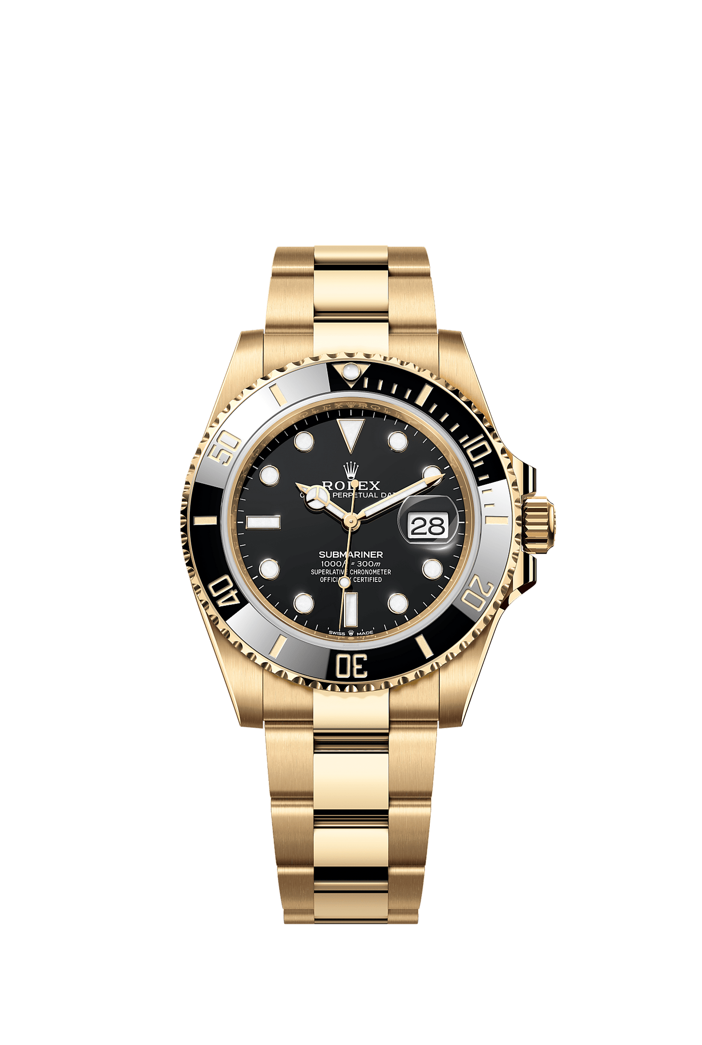 Submariner Date Oyster Chronometer Watch 41mm 18ct Yellow Gold Black Dial Oyster Bracelet