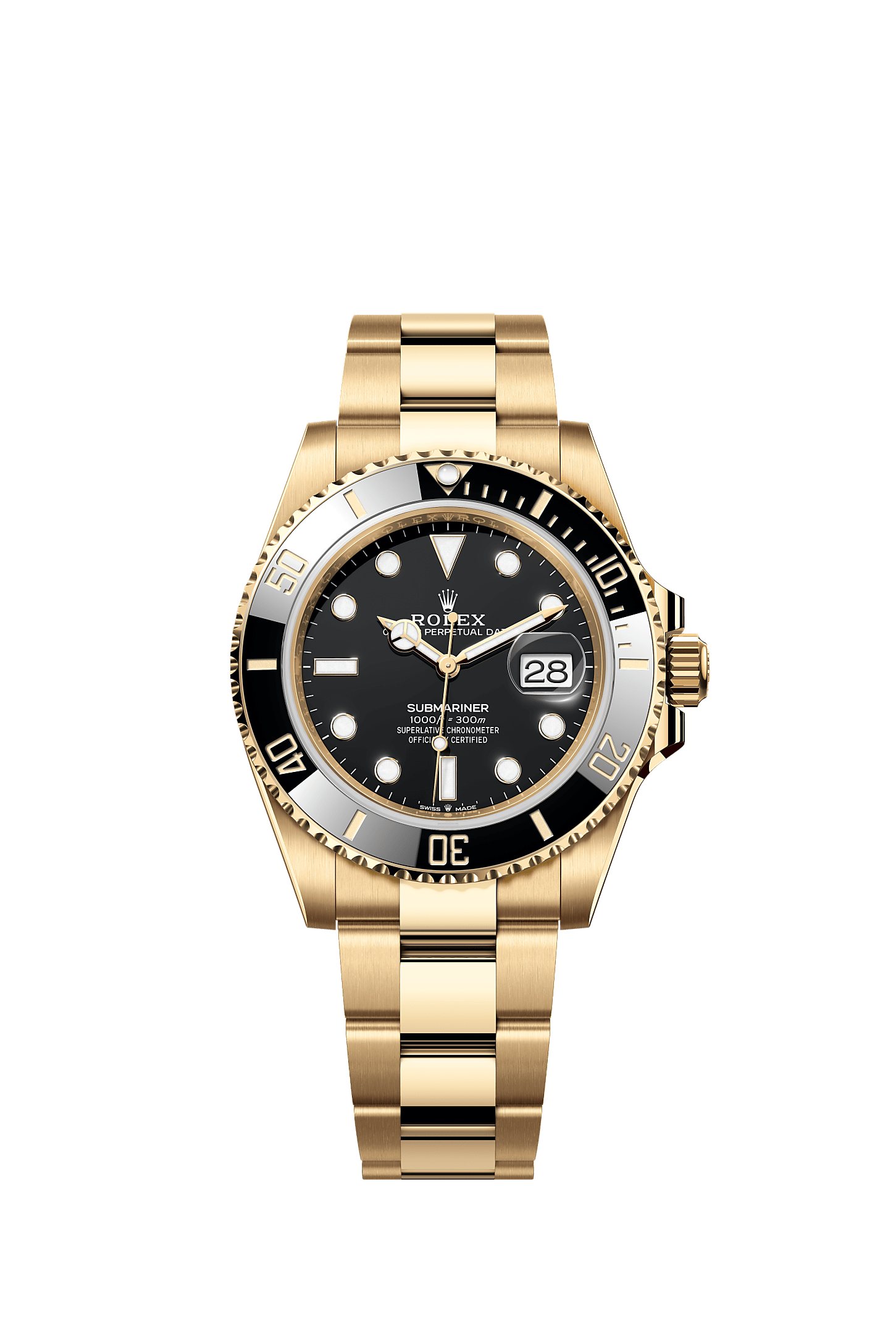 Submariner Date Oyster Chronometer Watch 41mm 18ct Yellow Gold Black Dial Oyster Bracelet