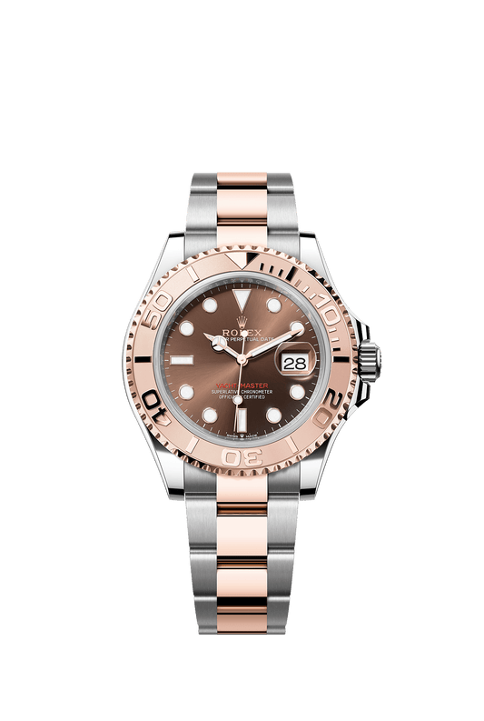 ساعة Yacht-Master 40 بقطر 40 مم من فولاذ Oystersteel وذهب Everose الوردي، ميناء بلون الشوكولاتة، وسوار Oyster، ذاتية التعبئة