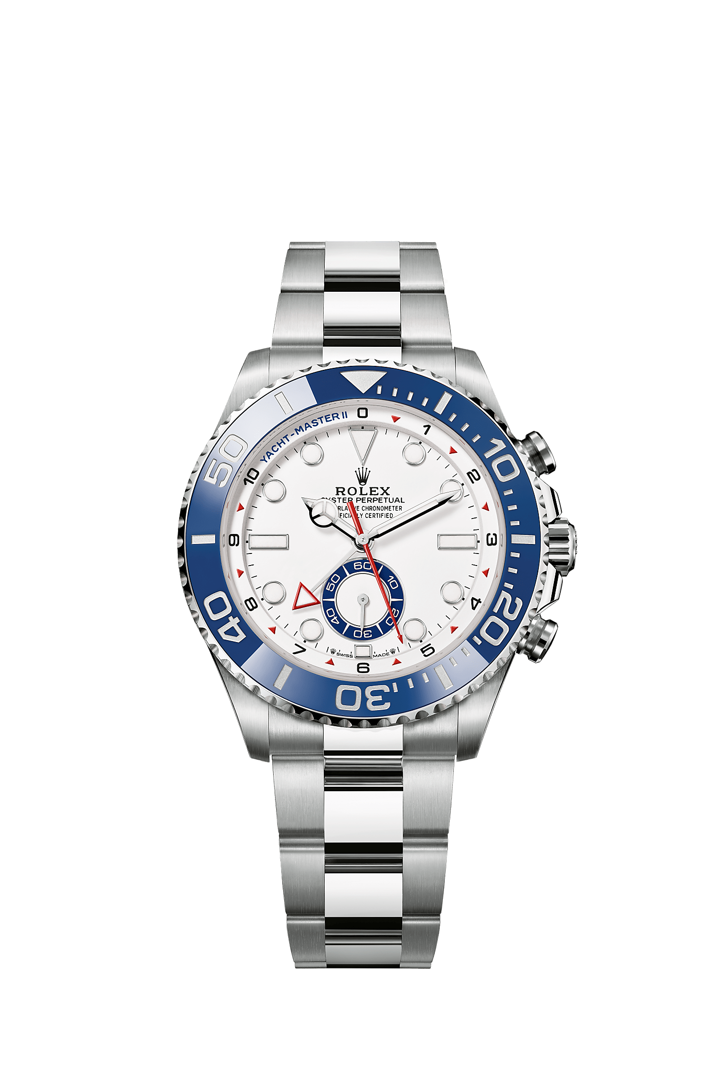 Yacht-Master II 44mm Oystersteel White Dial Cerachrom Bezel Oyster Bracelet Self-Winding Watch
