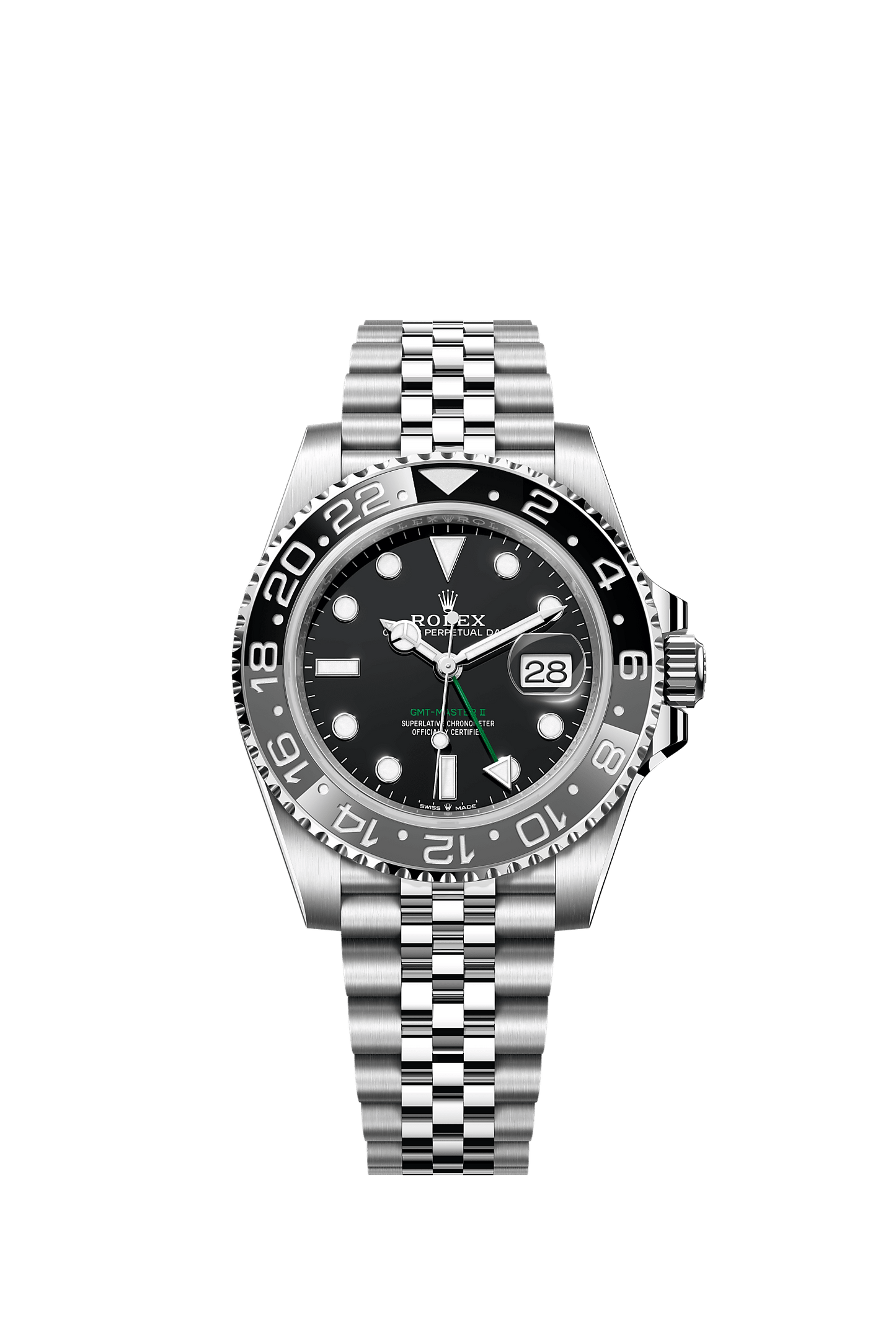 GMT-Master II 40mm Oystersteel Black Dial 24-Hour Rotatable Bezel Jubilee Bracelet Self-Winding Watch