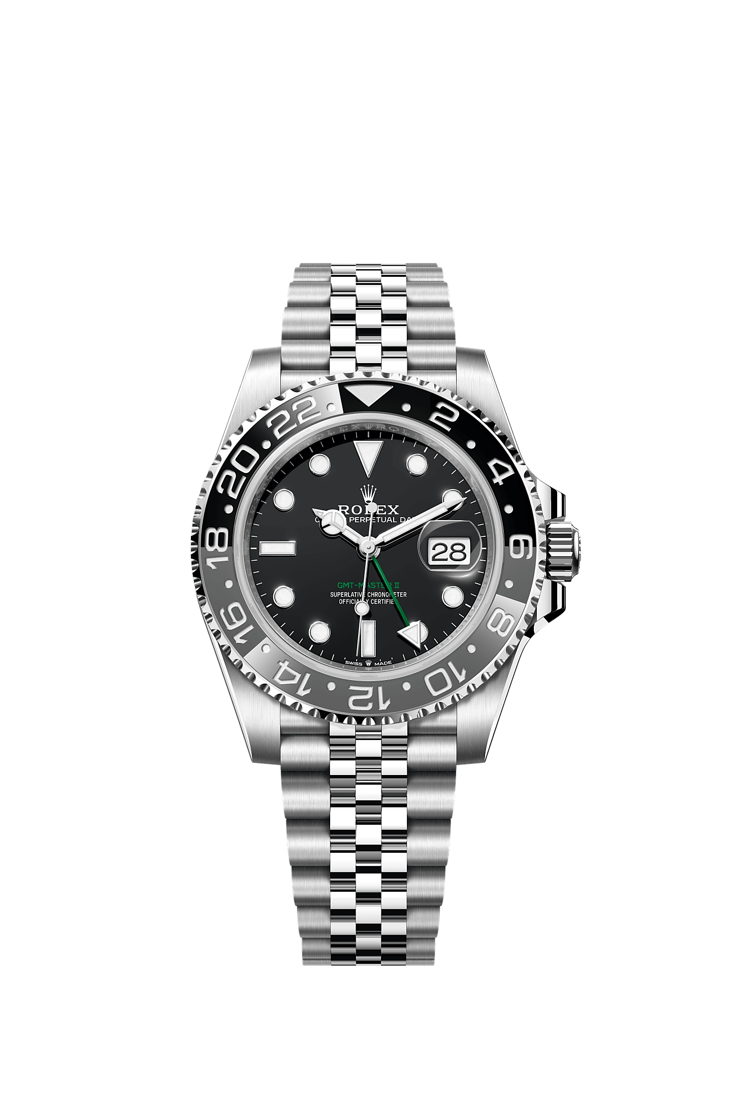 GMT-Master II 40mm Oystersteel Black Dial 24-Hour Rotatable Bezel Jubilee Bracelet Self-Winding Watch