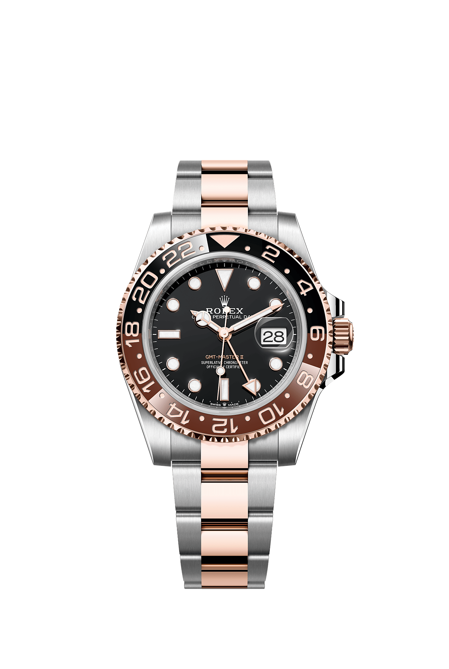 GMT-Master II 40mm Oystersteel Everose Gold Black Dial Oyster Bracelet Self-Winding Watch