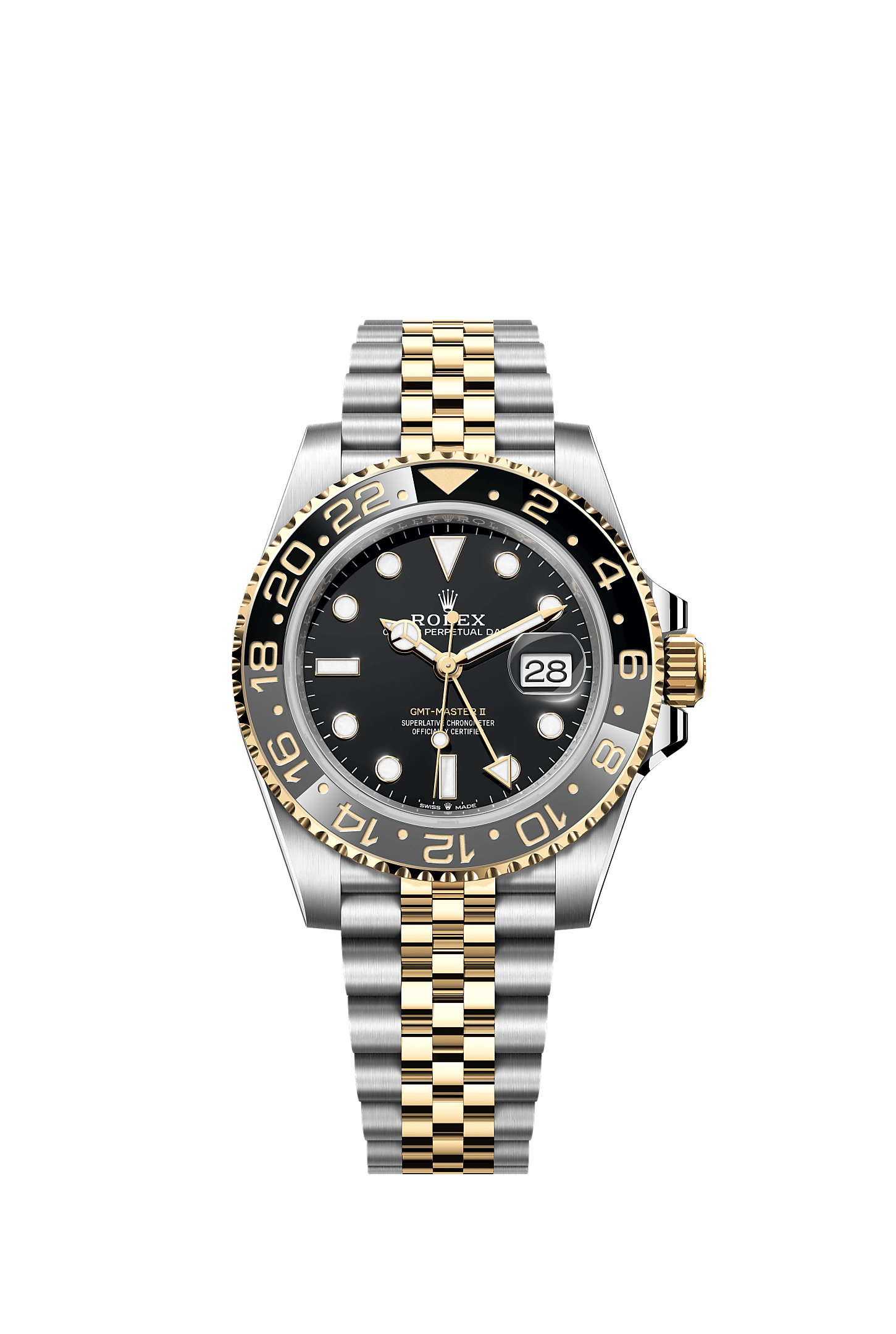 GMT-Master II 40mm Oystersteel Yellow Gold Black Dial Jubilee Bracelet Self-Winding Watch