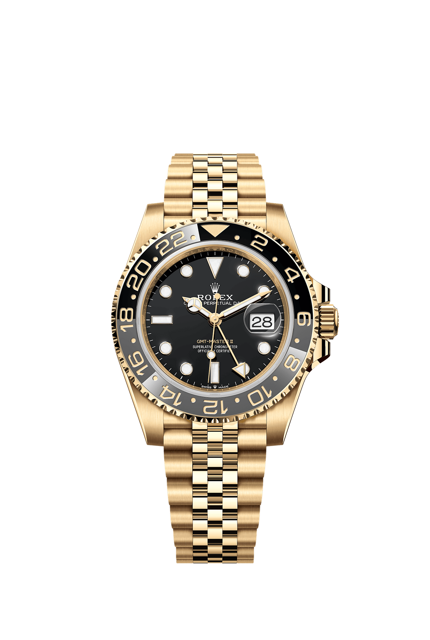 GMT-Master II Oyster Chronometer Watch 40mm 18ct Yellow Gold Black Dial Jubilee Bracelet