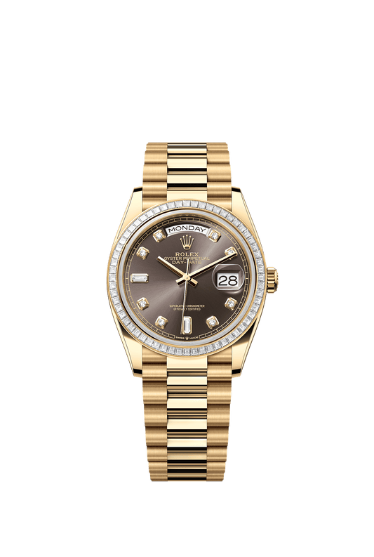 Day-Date 36 Oyster Chronometer Watch 36mm 18ct Yellow Gold Diamond Dial President Bracelet