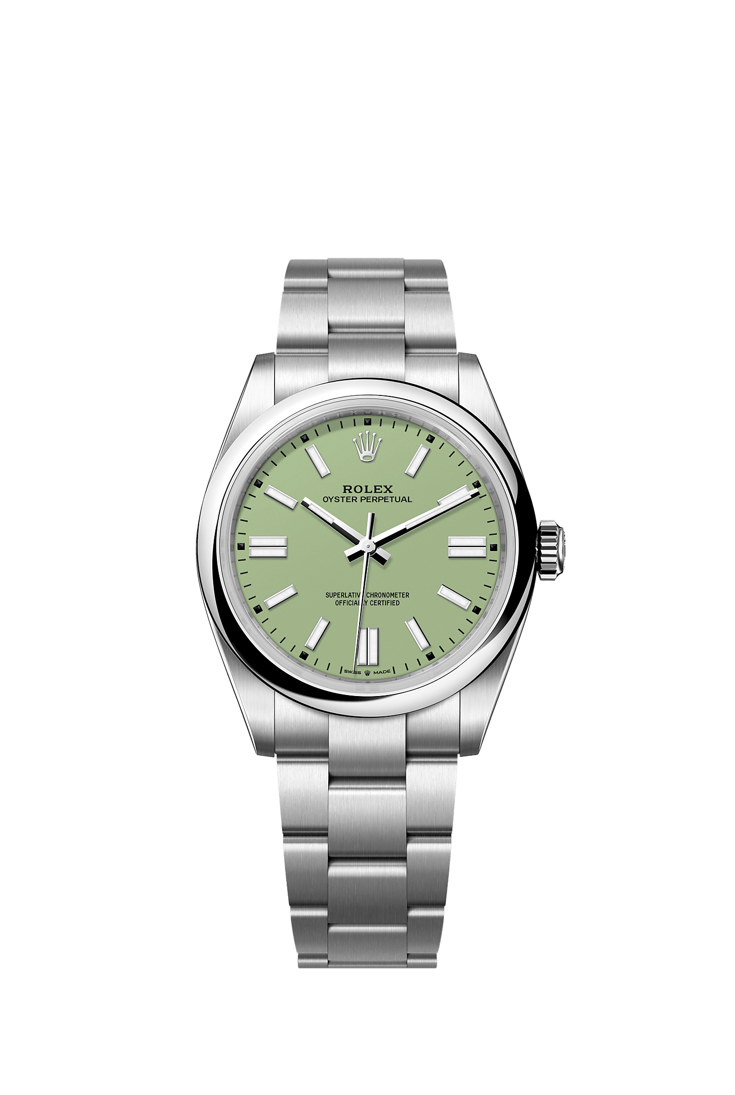 Oyster Perpetual 41 41mm Oystersteel Pistachio Dial Smooth Bezel Oyster Bracelet Self-Winding Watch