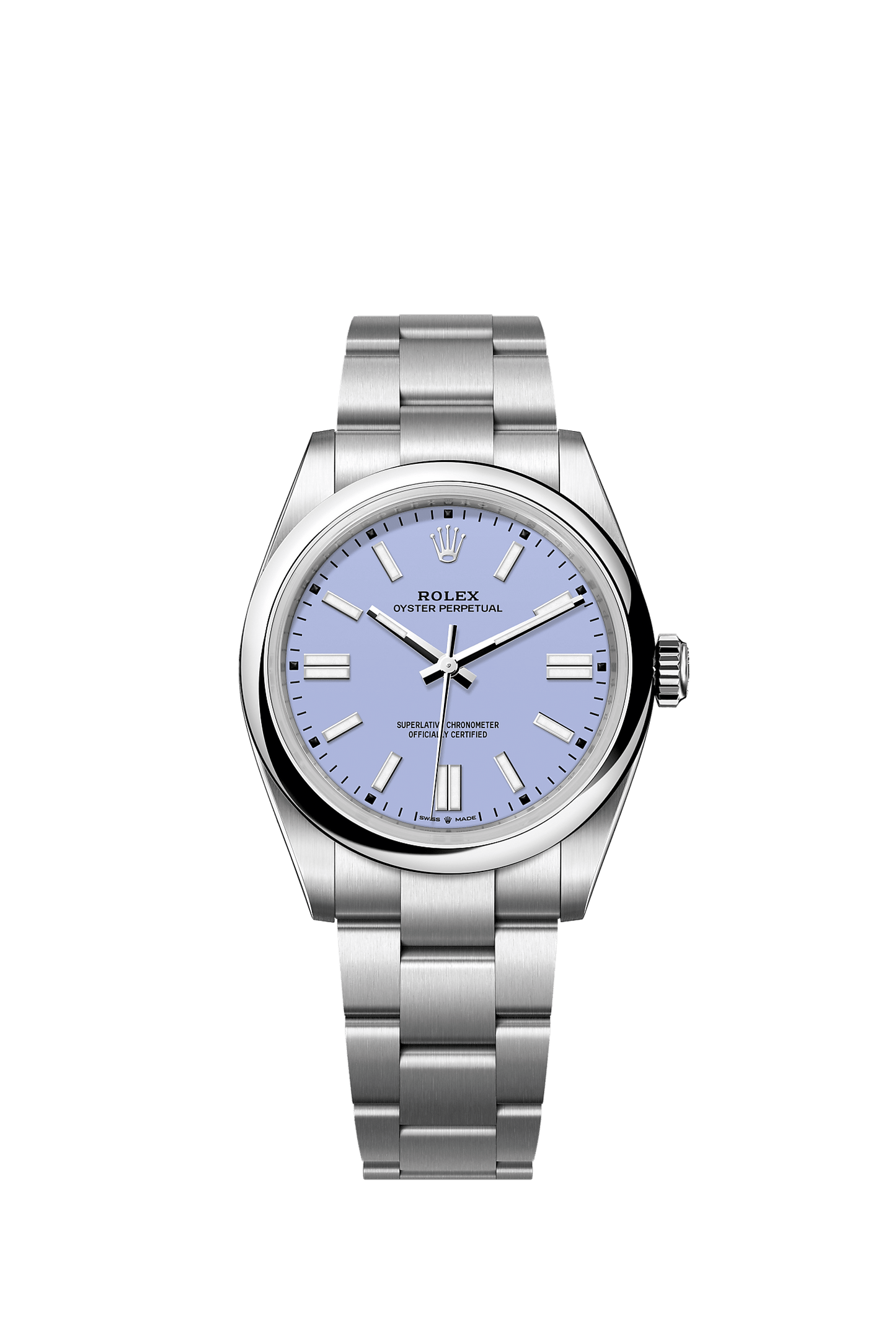 Oyster Perpetual 41 41mm Oystersteel Lavender Dial Smooth Bezel Oyster Bracelet Self-Winding Watch
