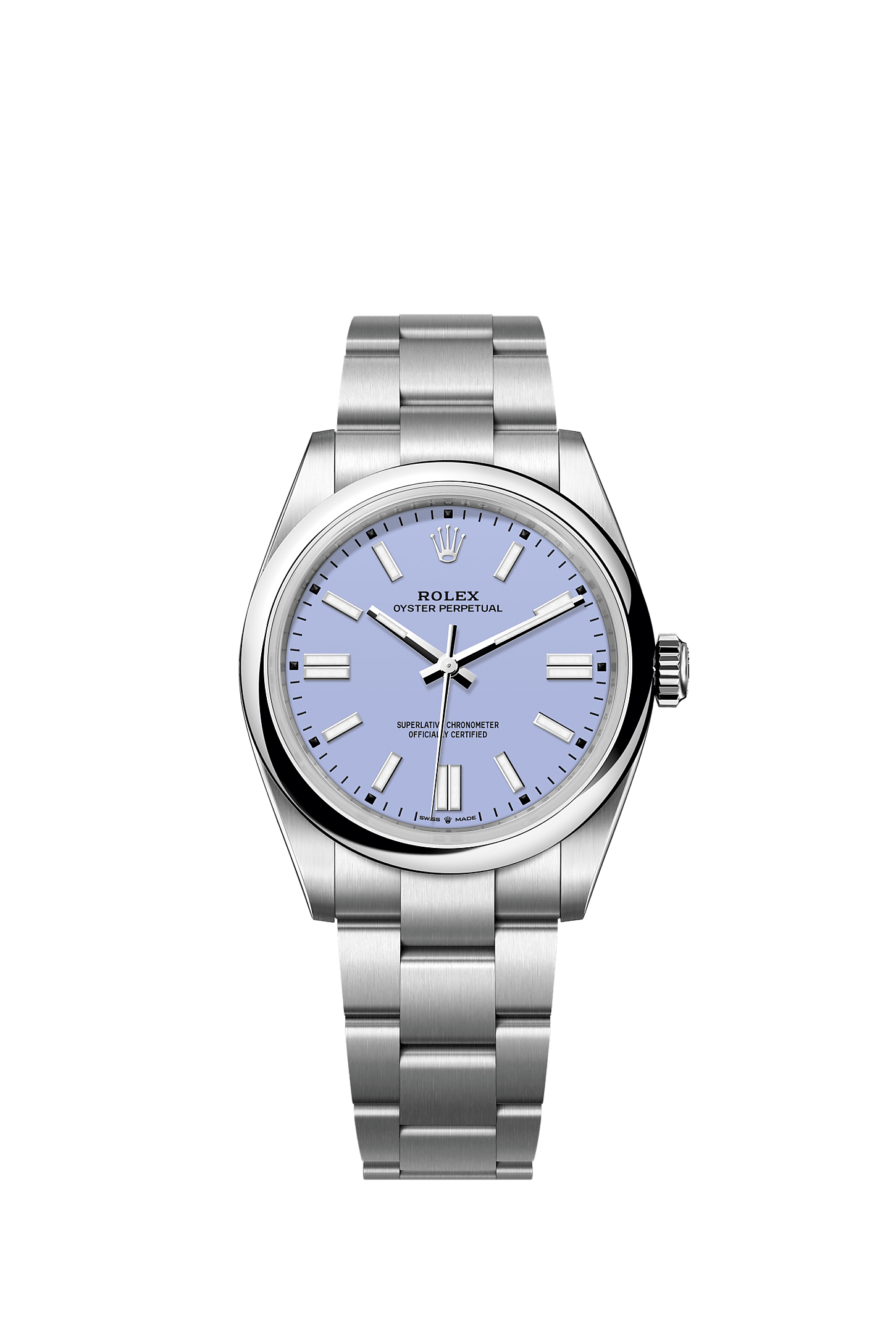 Oyster Perpetual 41 41mm Oystersteel Lavender Dial Smooth Bezel Oyster Bracelet Self-Winding Watch