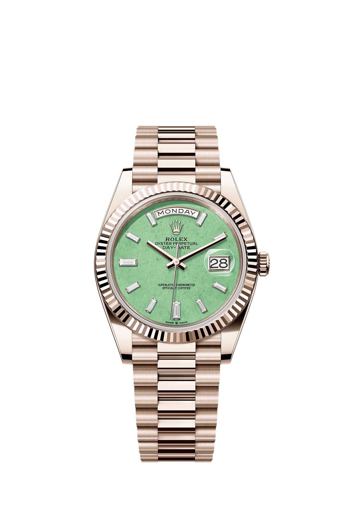 Day-Date 40 Oyster Perpetual Chronometer Watch 40mm 18ct Jubilee Gold Light Green Aventurine Dial President Bracelet