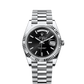 Day-Date 40 40mm 950 Platinum Bright Black Sunray Dial Fluted Bezel President Bracelet Self-Winding Watch