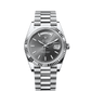Day-Date 40 40mm 950 Platinum Slate Sunray Dial Fluted Bezel President Bracelet Self-Winding Watch