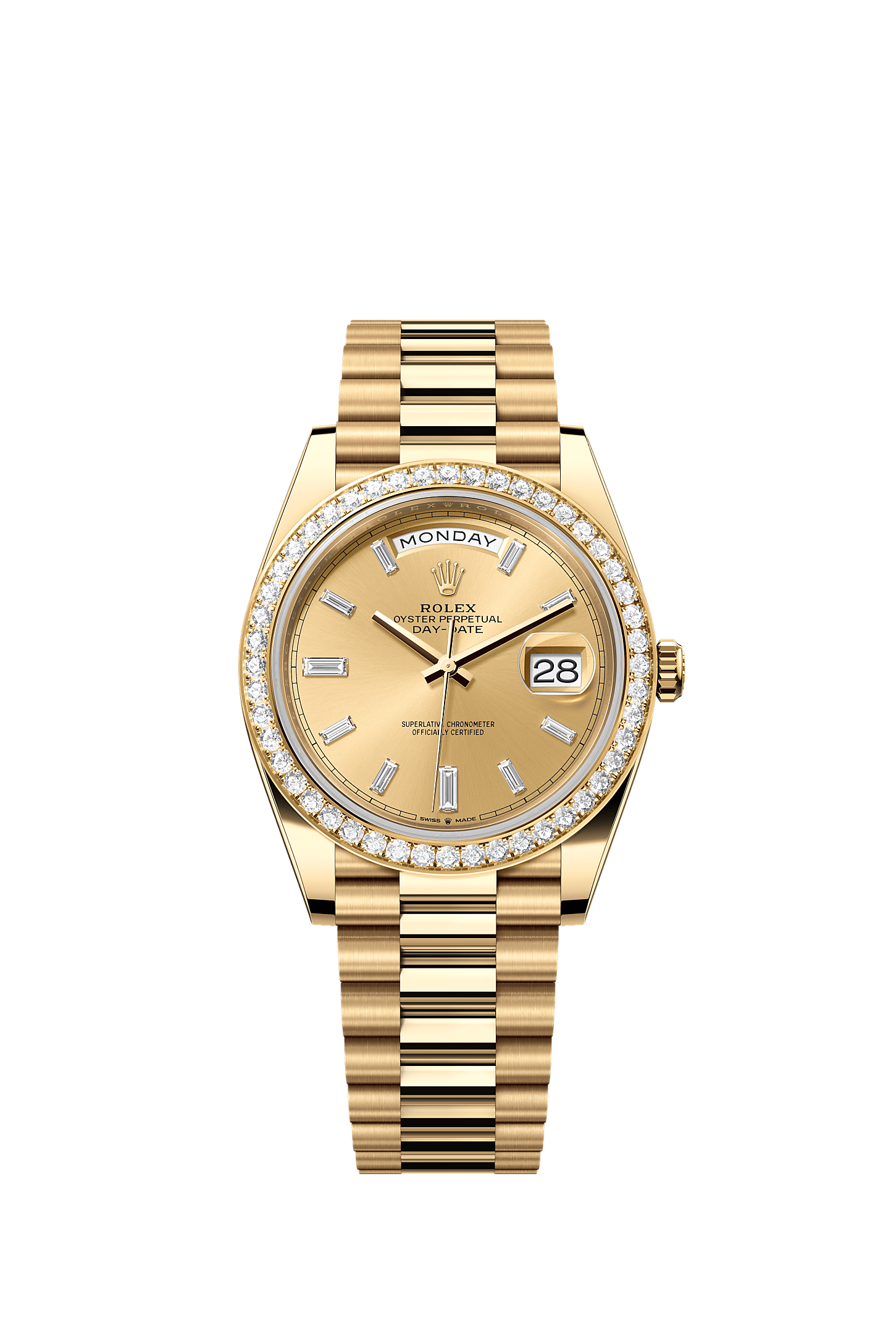 Day-Date 40 Oyster Perpetual Chronometer Watch 40mm 18ct Yellow Gold Champagne Diamond Dial President Bracelet