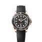 Yacht-Master 37 Oyster Chronometer Watch 37mm 18ct Everose Gold Intense Black Dial Oysterflex Bracelet
