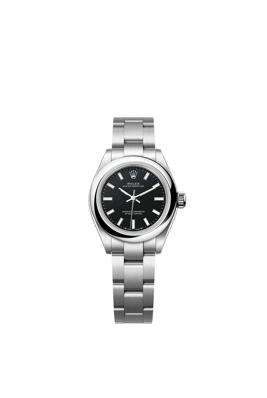 Oyster Perpetual 28 Oystersteel Black Dial Oyster Bracelet 28mm Self-Winding Watch