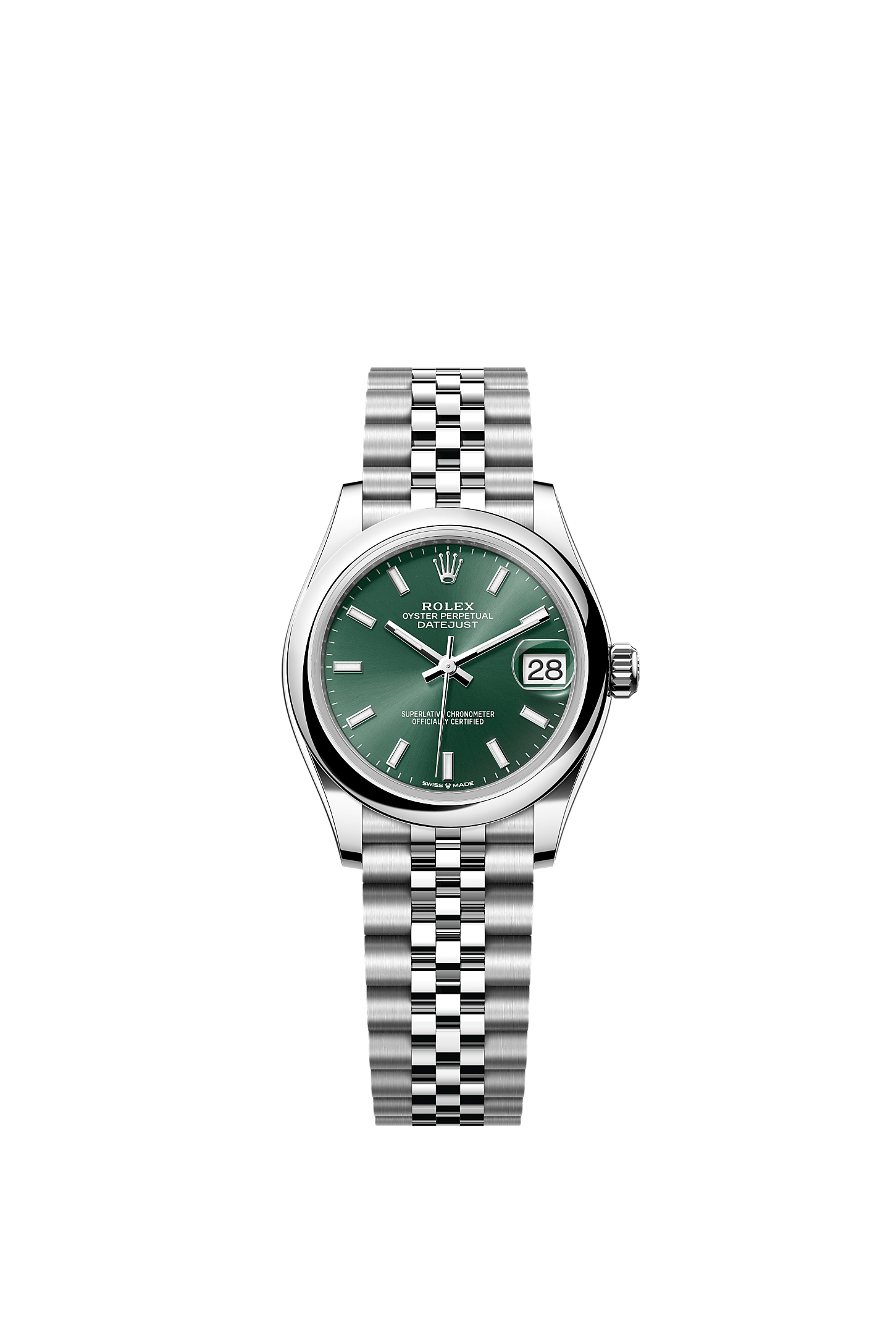 Datejust 31 Oyster Perpetual Chronometer Watch 31mm Oystersteel Mint Green Dial Jubilee Bracelet