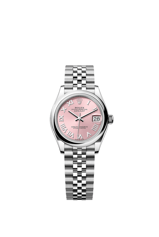 Datejust 31 Oyster Perpetual Chronometer Watch 31mm Oystersteel Pink Dial Jubilee Bracelet