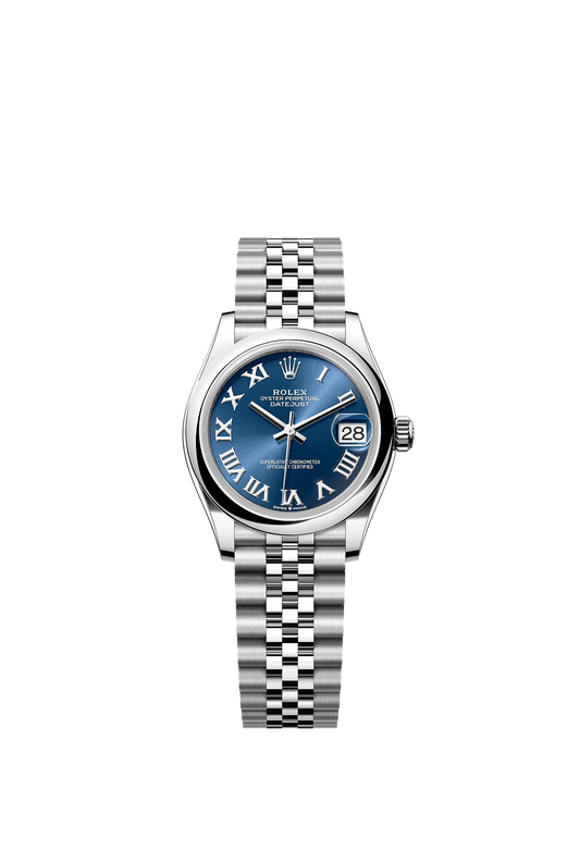 Datejust 31 Oyster Perpetual Chronometer Watch 31mm Oystersteel Bright Blue Dial Jubilee Bracelet