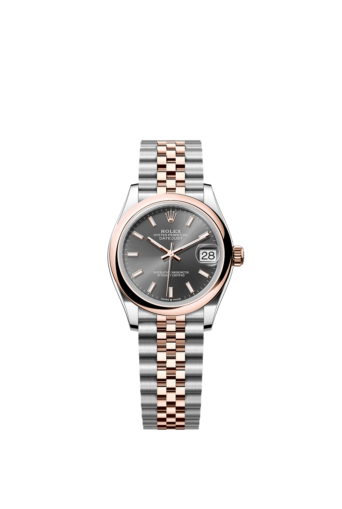 Datejust 31 Oystersteel Everose Gold Slate Dial Jubilee Bracelet 31mm Self-Winding Watch