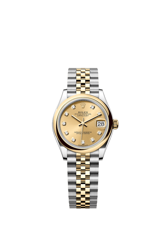 Datejust 31 Oystersteel Yellow Gold Champagne Diamond Dial Jubilee Bracelet 31mm Self-Winding Watch