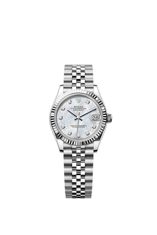 Datejust 31 Oystersteel White Gold White Mother-Of-Pearl Diamond Dial Jubilee Bracelet 31mm Self-Winding Watch