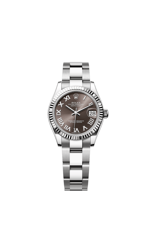 Datejust 31 Oystersteel White Gold Dark Grey Dial Oyster Bracelet 31mm Self-Winding Watch