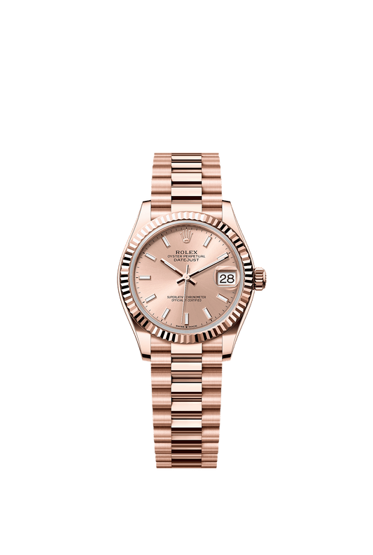 Datejust 31 Oyster Chronometer Watch 31mm 18ct Everose Gold Rosé-Colour Dial