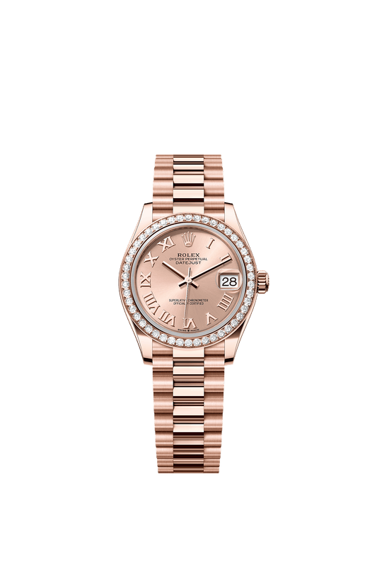 Datejust 31 Oyster Chronometer Watch 31mm 18ct Everose Gold Rosé-Colour Dial