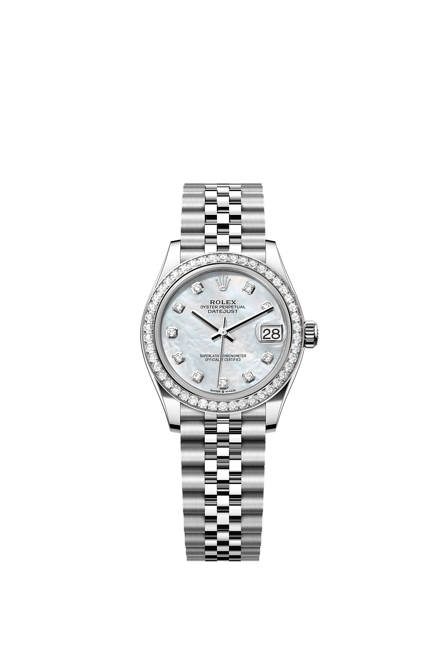 Datejust 31 Oystersteel White Gold Mother-Of-Pearl Diamond Dial Jubilee Bracelet 31mm Self-Winding Watch