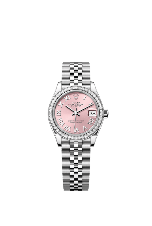 Datejust 31 Oystersteel White Gold Pink Diamond Dial Jubilee Bracelet 31mm Self-Winding Watch