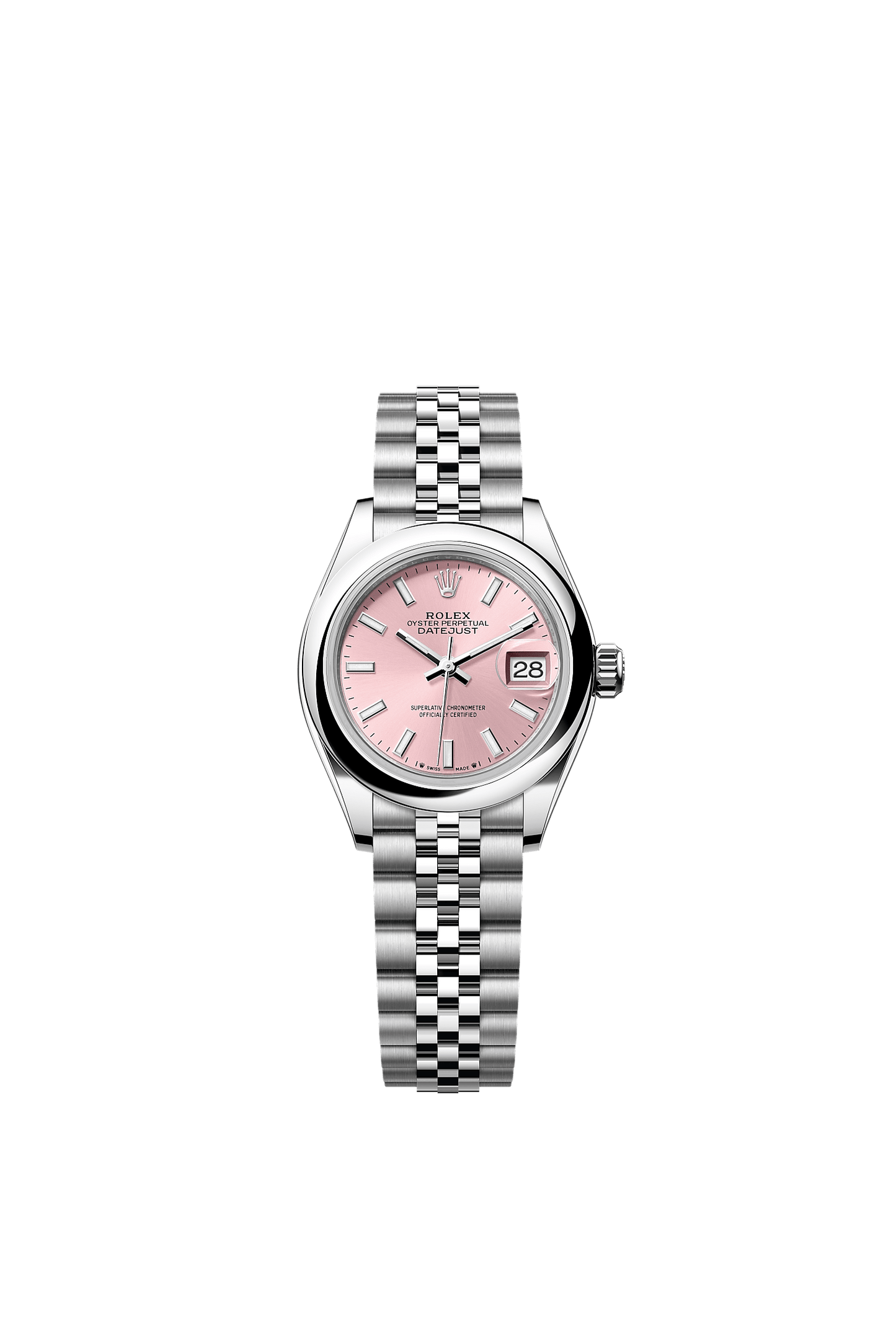 Lady-Datejust 28 Oystersteel Pink Dial Jubilee Bracelet 28mm Self-Winding Watch