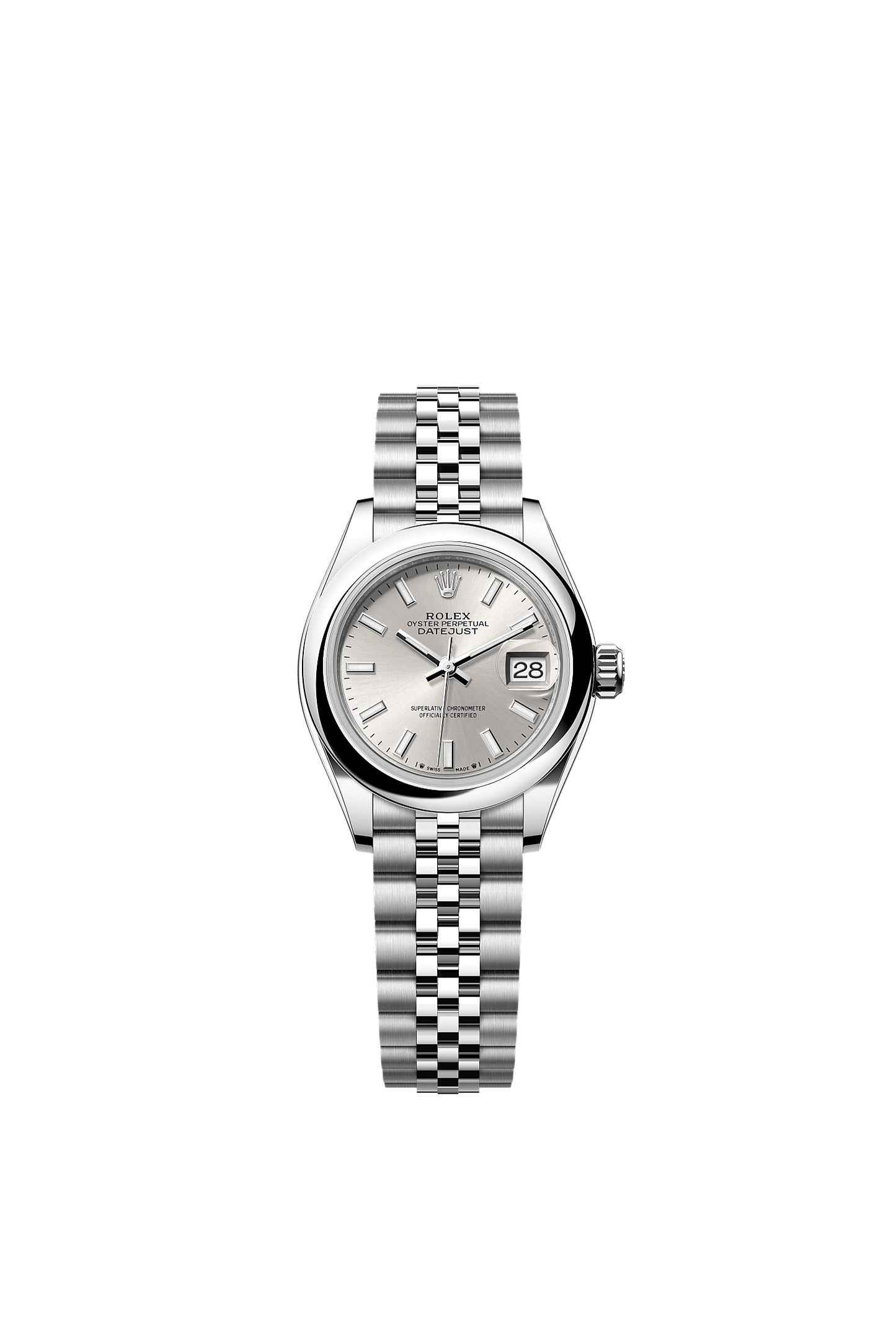 Lady-Datejust 28 Oystersteel Silver Dial Jubilee Bracelet 28mm Self-Winding Watch