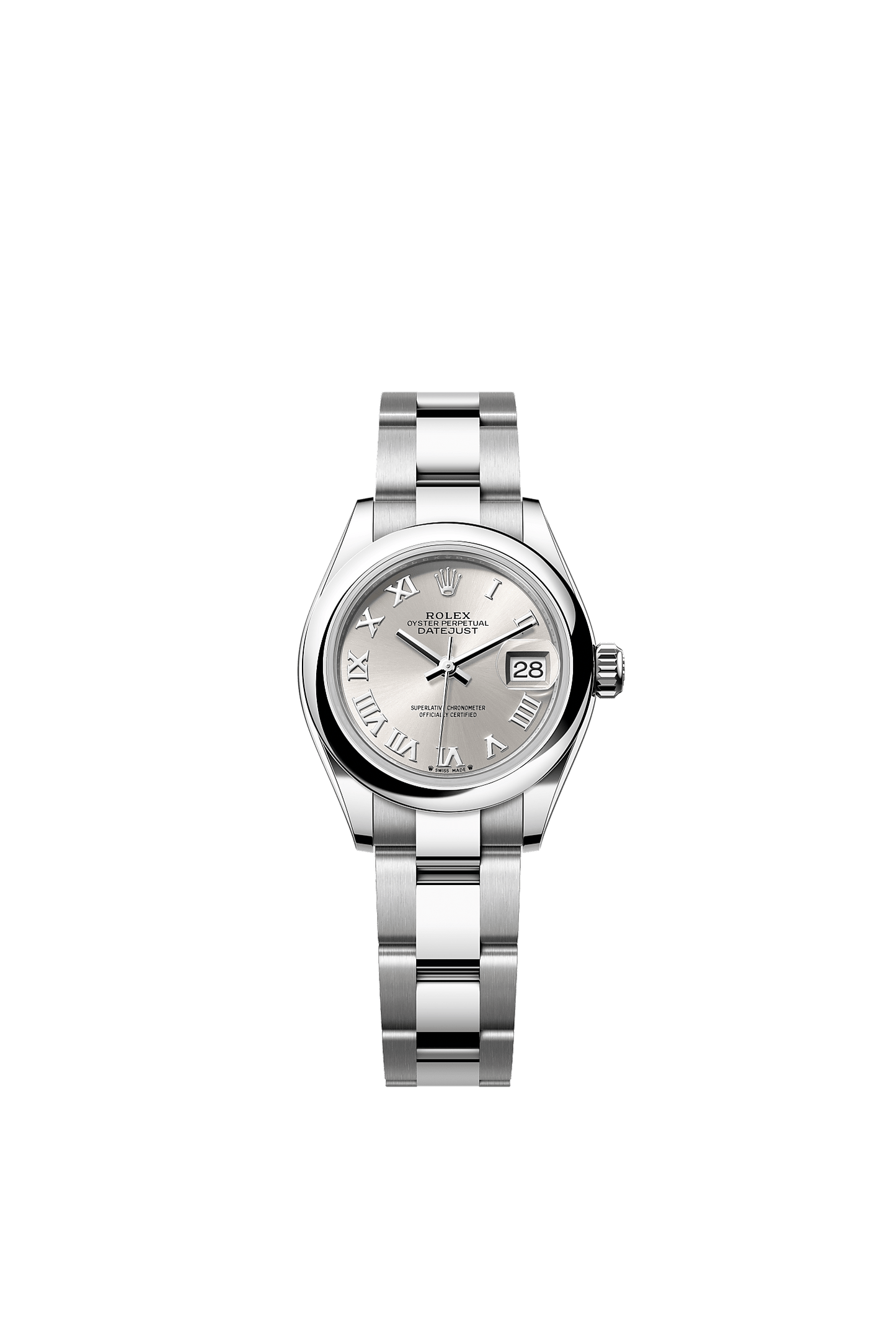 Lady-Datejust 28 Oystersteel Silver Dial Oyster Bracelet 28mm Self-Winding Watch