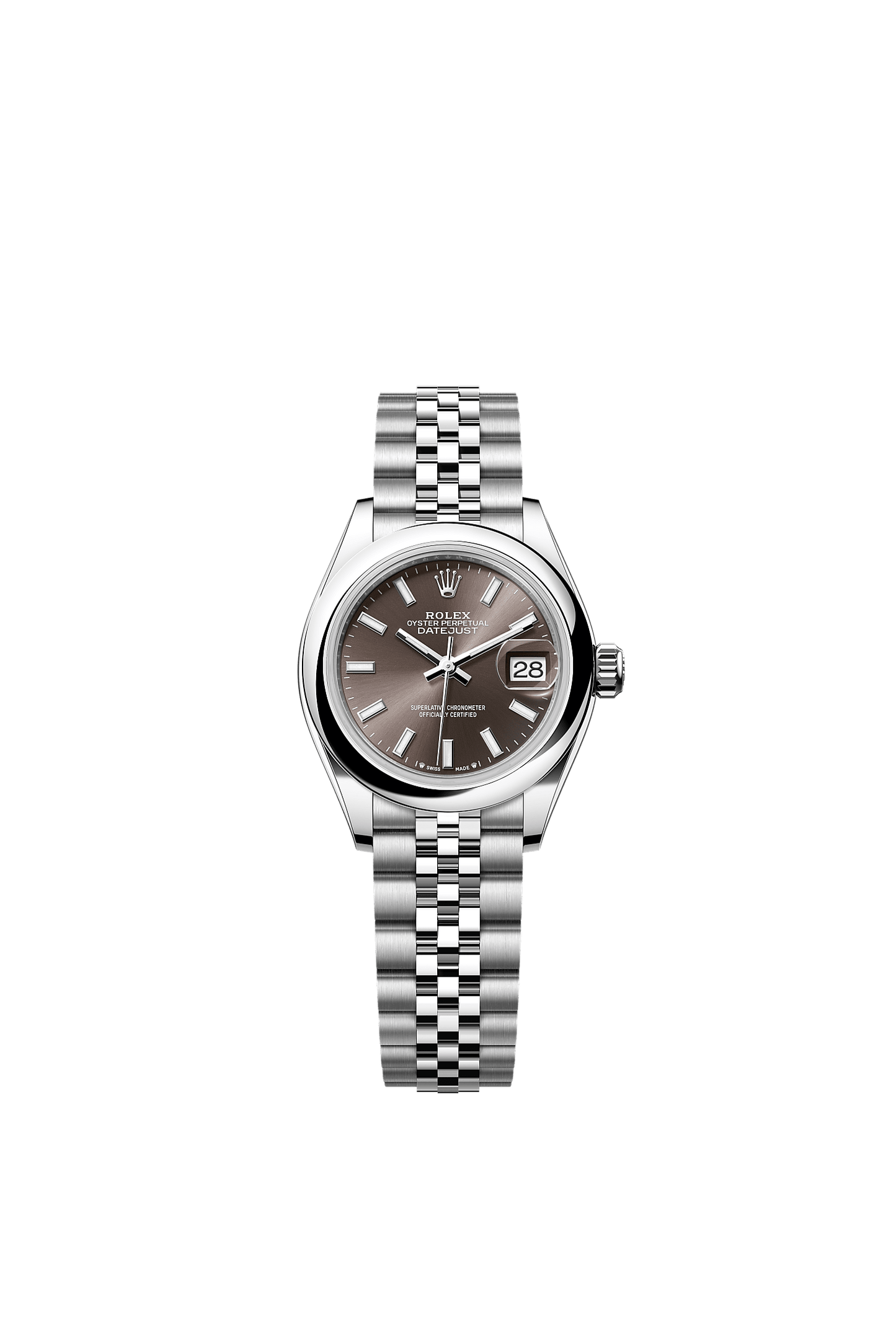 Lady-Datejust 28 Oystersteel Dark Grey Dial Jubilee Bracelet 28mm Self-Winding Watch