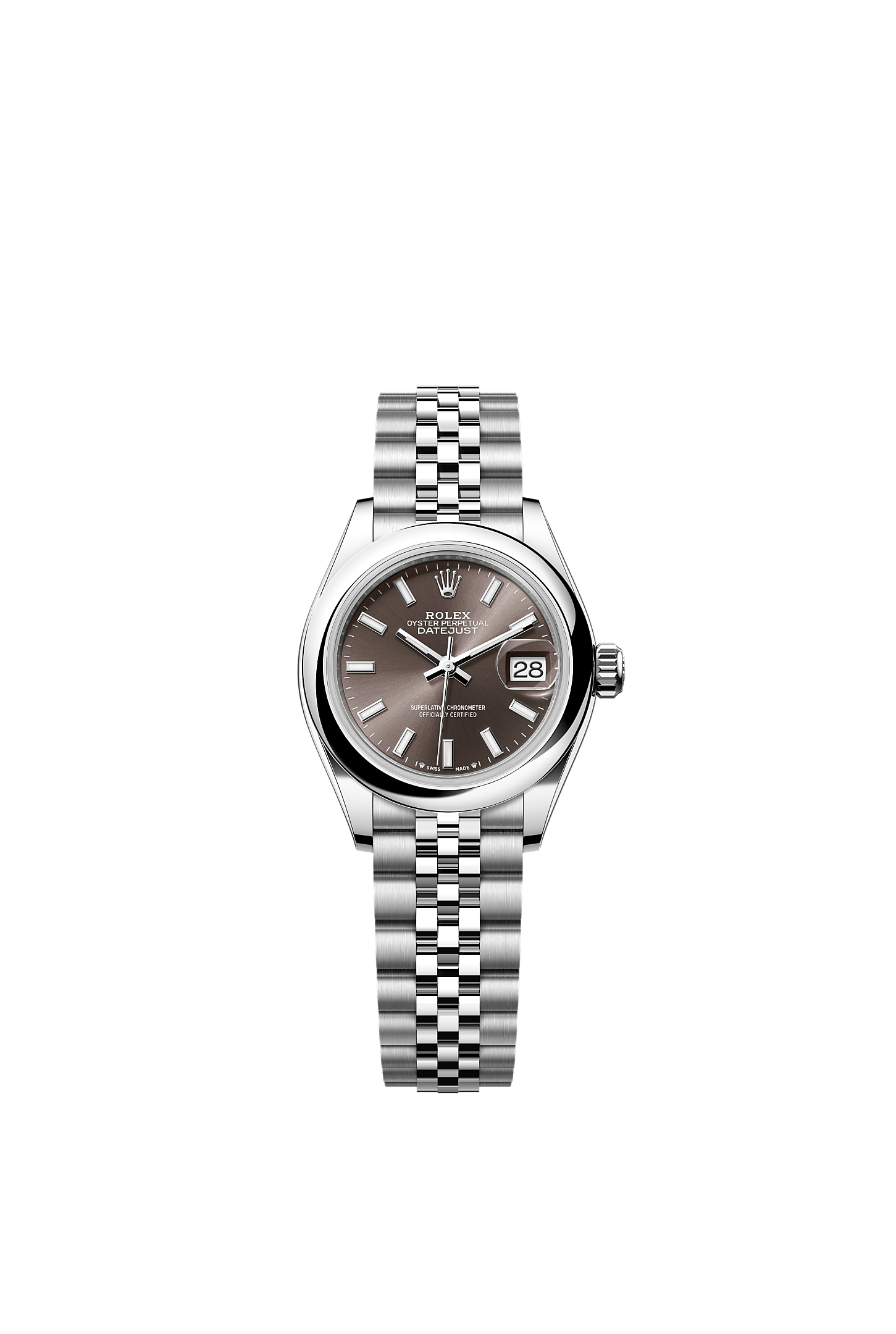 Lady-Datejust 28 Oystersteel Dark Grey Dial Jubilee Bracelet 28mm Self-Winding Watch