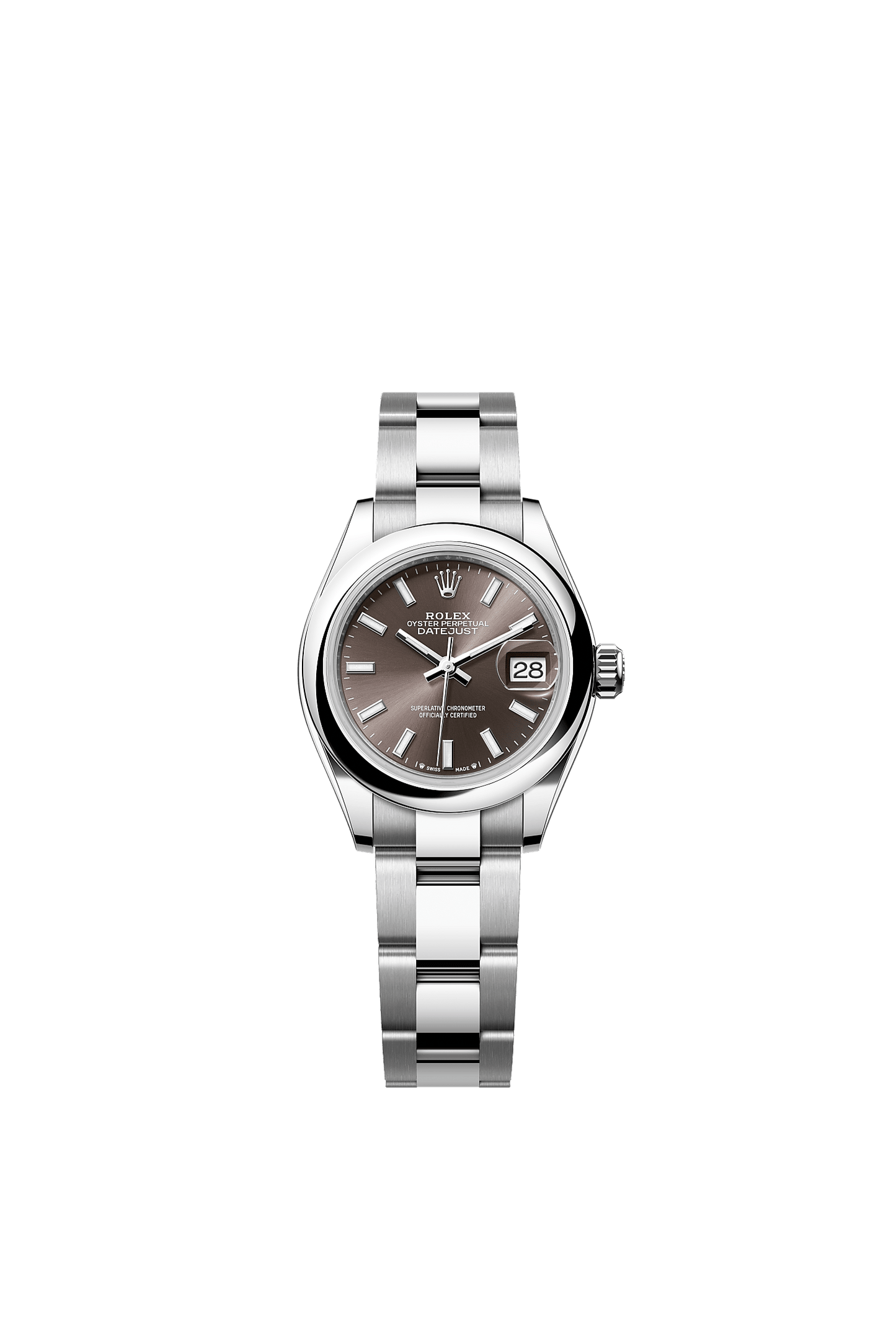 Lady-Datejust 28 Oystersteel Dark Grey Dial Oyster Bracelet 28mm Self-Winding Watch