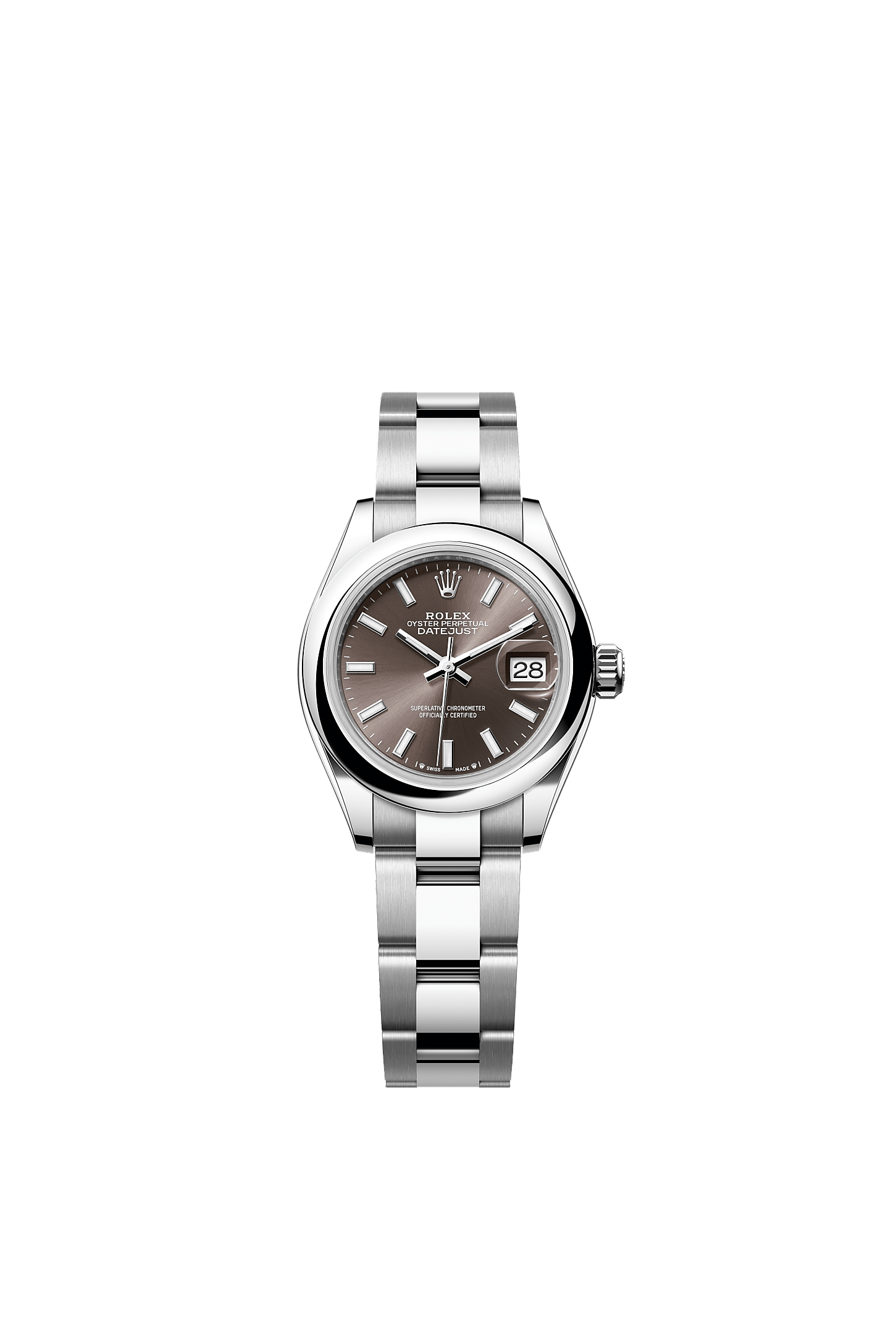 Lady-Datejust 28 Oystersteel Dark Grey Dial Oyster Bracelet 28mm Self-Winding Watch