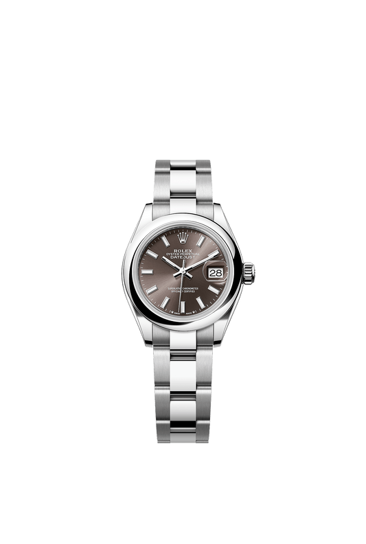 Lady-Datejust 28 Oystersteel Dark Grey Dial Oyster Bracelet 28mm Self-Winding Watch