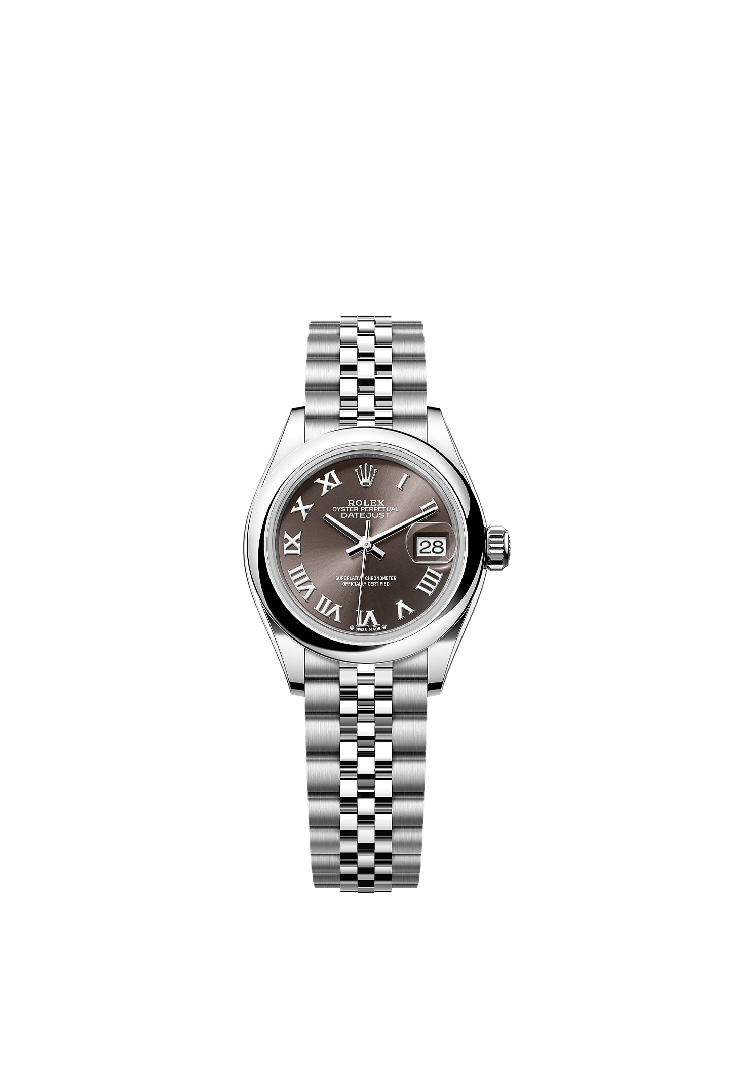Lady-Datejust 28 Oystersteel Dark Grey Dial Jubilee Bracelet 28mm Self-Winding Watch