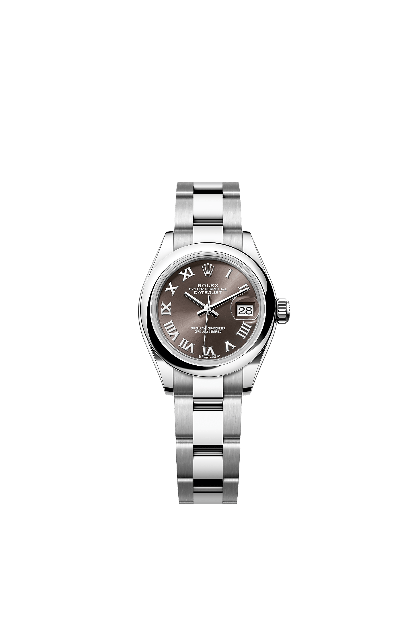 Lady-Datejust 28 Oystersteel Dark Grey Dial Oyster Bracelet 28mm Self-Winding Watch