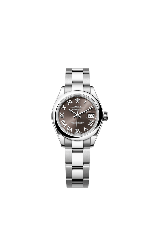 Lady-Datejust 28 Oystersteel Dark Grey Dial Oyster Bracelet 28mm Self-Winding Watch