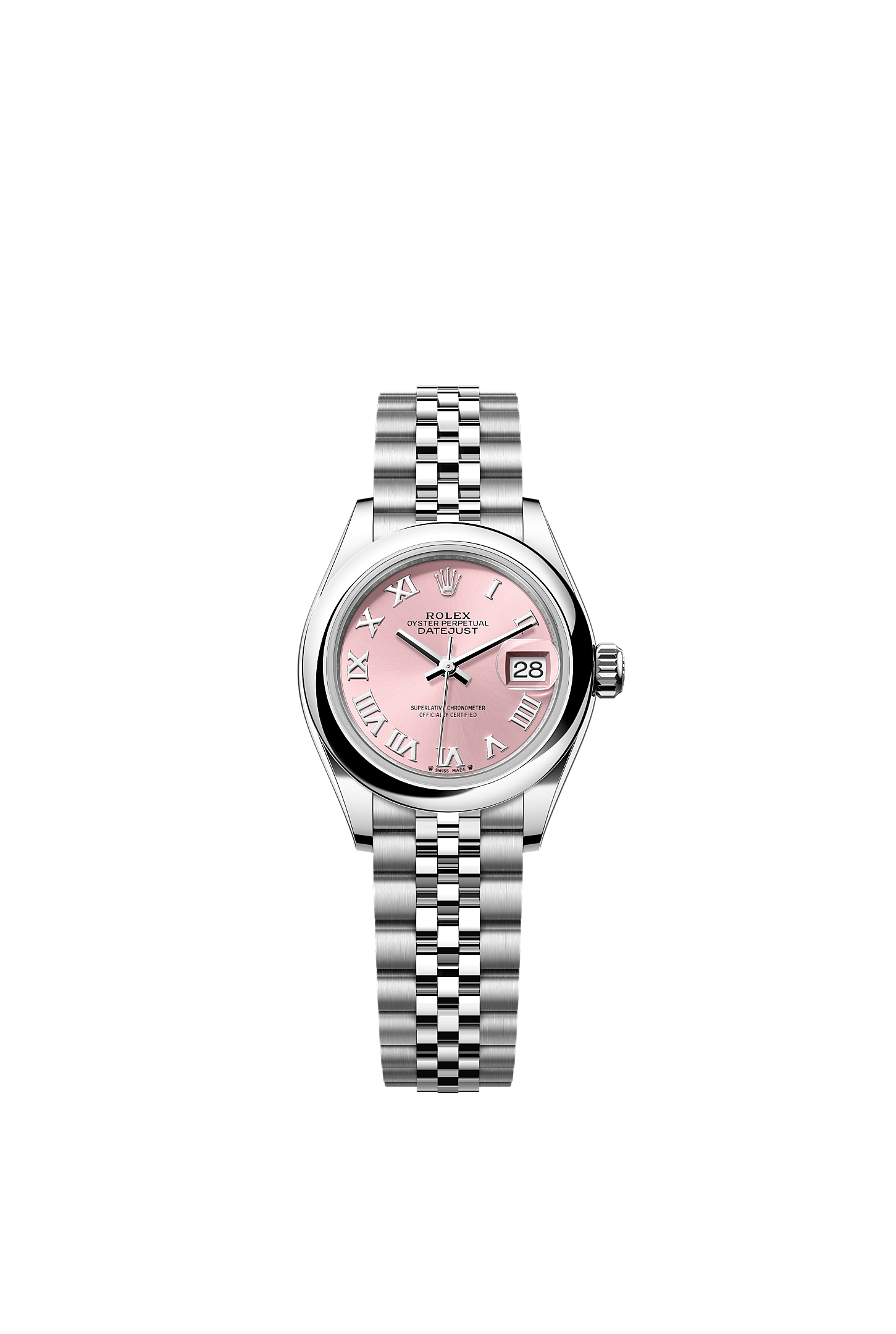 Lady-Datejust 28 Oystersteel Silver Dial Oyster Bracelet 28mm Self-Winding Watch