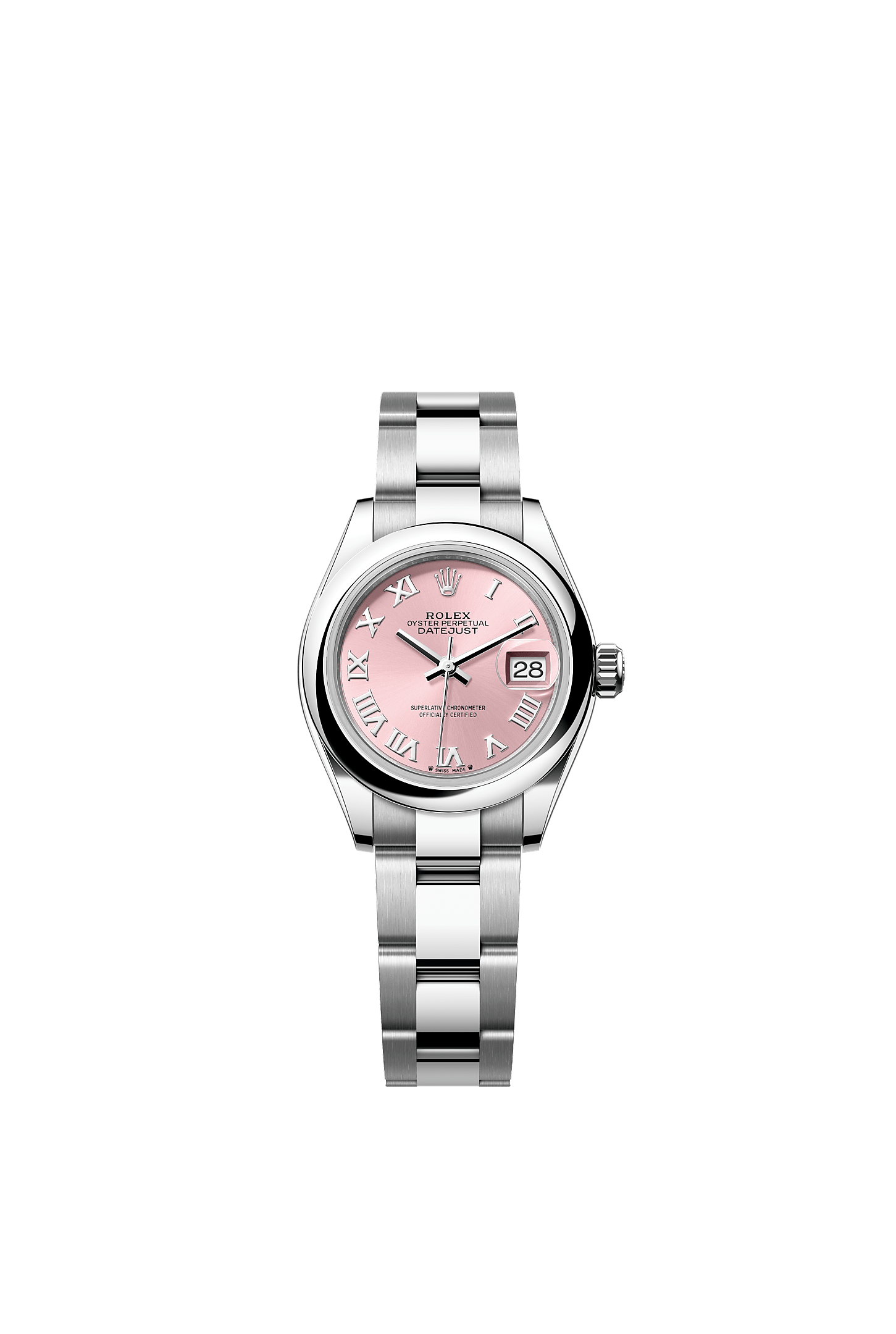Lady-Datejust 28 Oystersteel Pink Dial Oyster Bracelet 28mm Self-Winding Watch