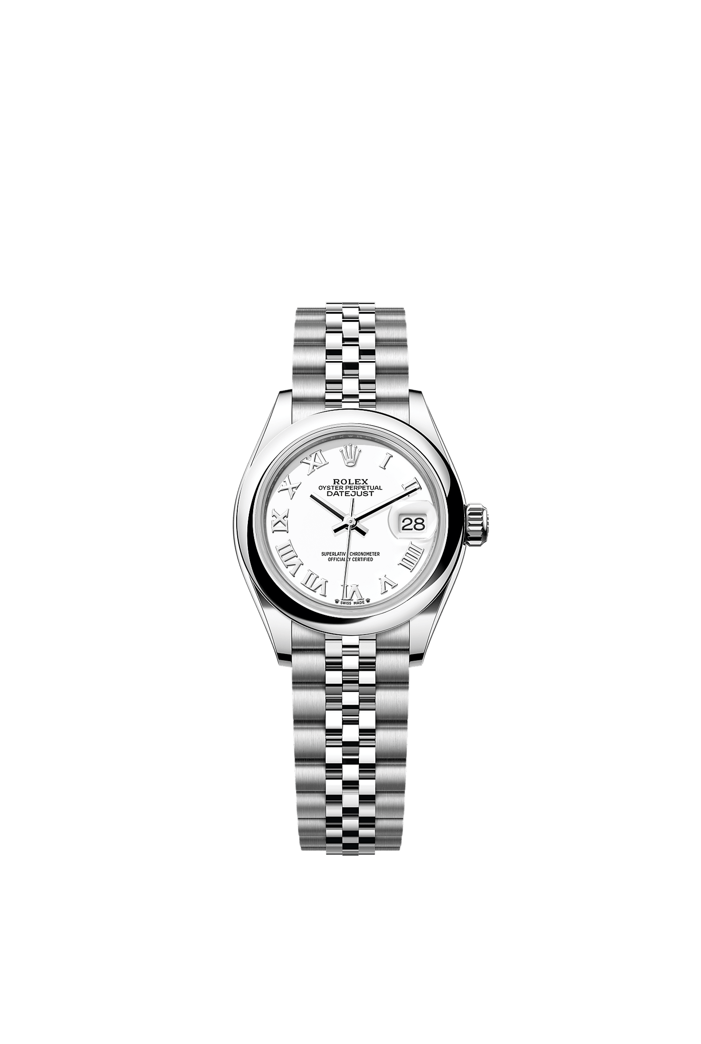 Lady-Datejust 28 Oystersteel White Dial Jubilee Bracelet 28mm Self-Winding Watch
