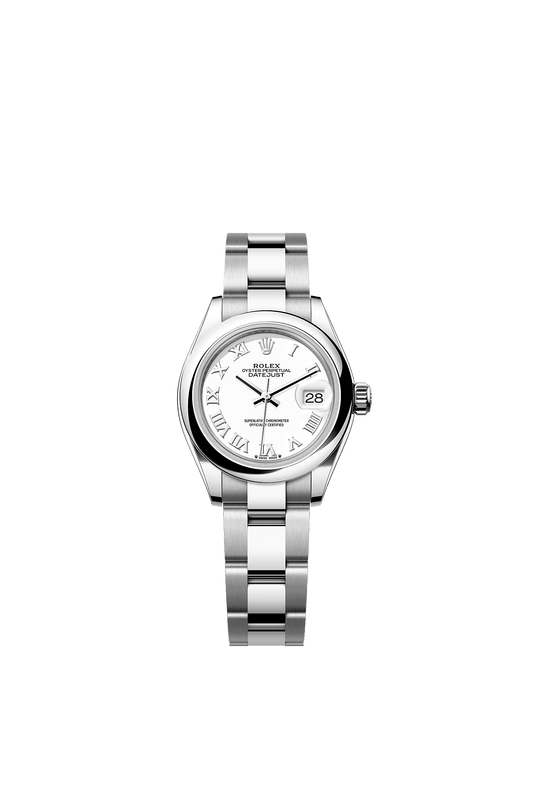 Lady-Datejust 28 Oystersteel White Dial Oyster Bracelet 28mm Self-Winding Watch